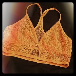 Peachy Pink Lace Aerie Bralette